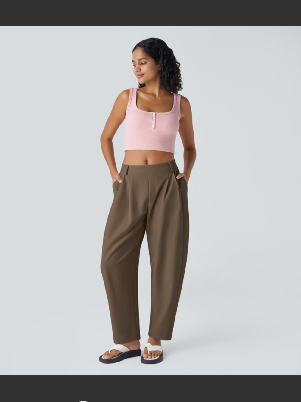 HALARA Flex Mid Rise Pocket Barrel Leg Pants